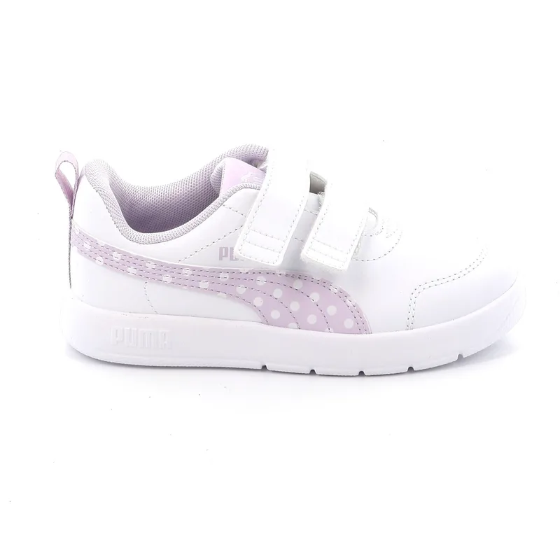 Παιδικό Αθλητικό Παπούτσι για Κορίτσι Puma Courtflex V3 Dotty V Ps Χρώματος Λευκό 398758-04