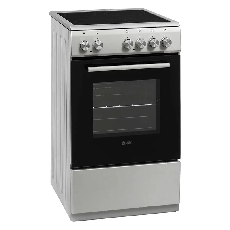 Κουζίνα Ελεύθερη με Κεραμικές Εστίες Inox CHT 5105IX, 4V VOX
