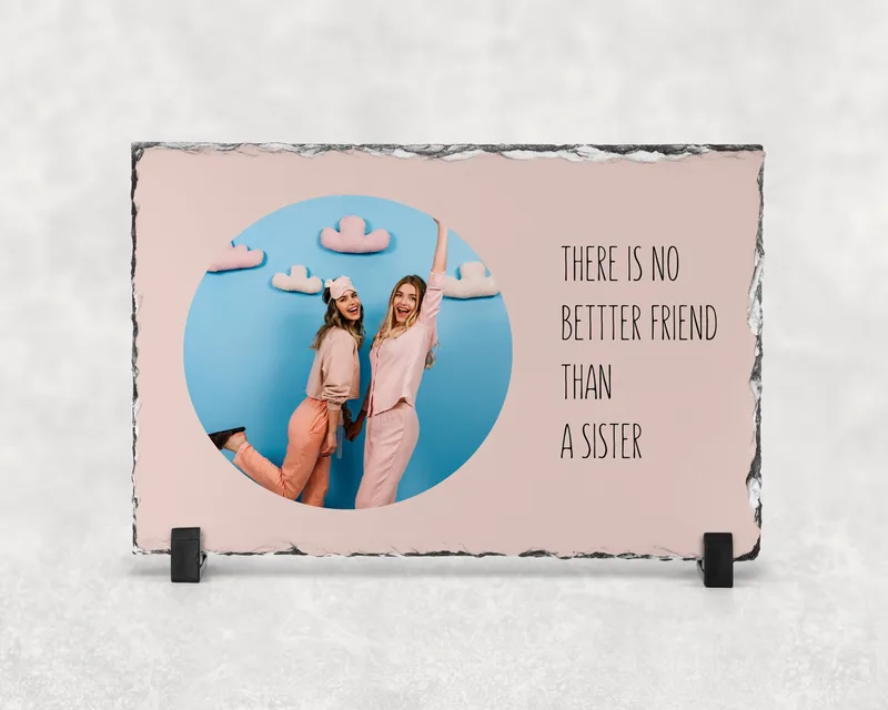 Κορνίζα πέτρινη - There is no better friend than a sister - 15 x 20εκ.