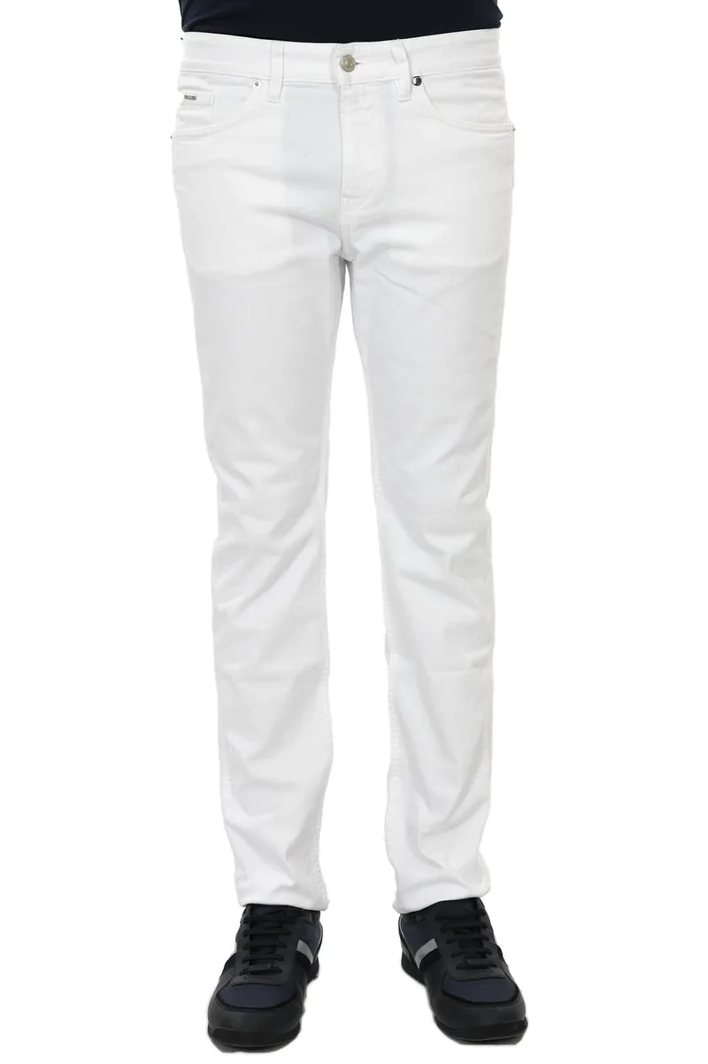 BOSS BUSINESS ΠΑΝΤΕΛΟΝΙ JEANS DELAWARE 3-DS SLIM FIT ΛΕΥΚΟ