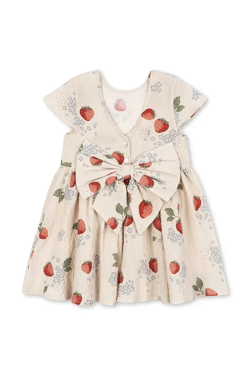 Παιδικό βαμβακερό φόρεμα Konges Sløjd AVA SS BOW DRESS GOTS