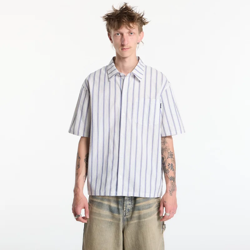 Πουκάμισο Daily Paper Dp Blocked Ss Shirt Blue Wing Teal M