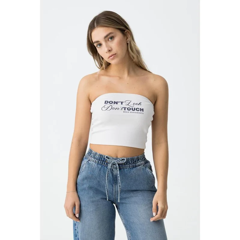 Μπλούζα strapless κορίτσι Tiffosi-10059212-001-White