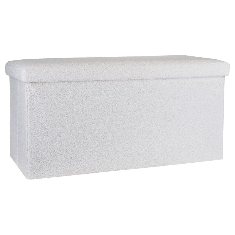 Estia Σκαμπό Cube Teddy Με Αποθηκευτικό Χώρο 76Χ38Cm Λευκό