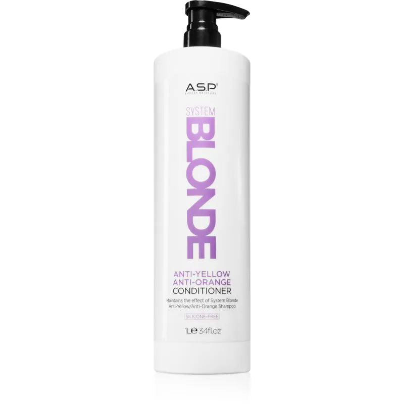 ASP System Blonde Anti-Yellow κοντίσιονερ για ξανθά και γκρίζα μαλλιά 1000 ml