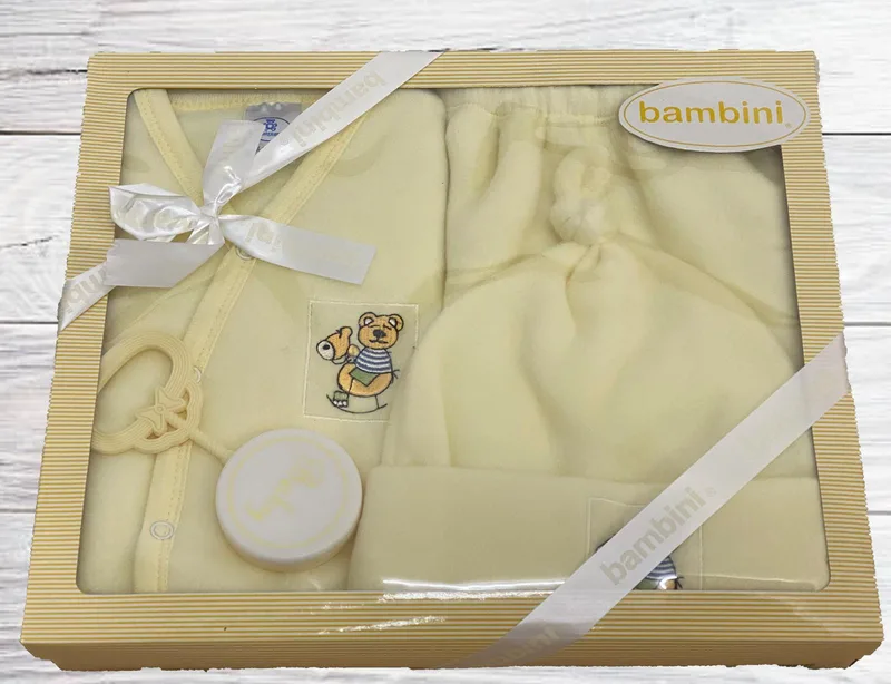 ΣΕΤ 4ΤΜΧ ΒΡΕΦΙΚΟ BAMBINI FLEECE ΚΙΤΡΙΝΟ LINEAHOME