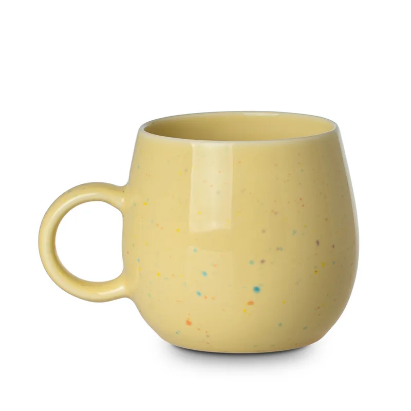 Κούπα New Bone Speckle Pop 480ml Κίτρινη Estia 07-35433 (Υλικό: Πορσελάνη, Χρώμα: Κίτρινο ) - estia - 07-35433