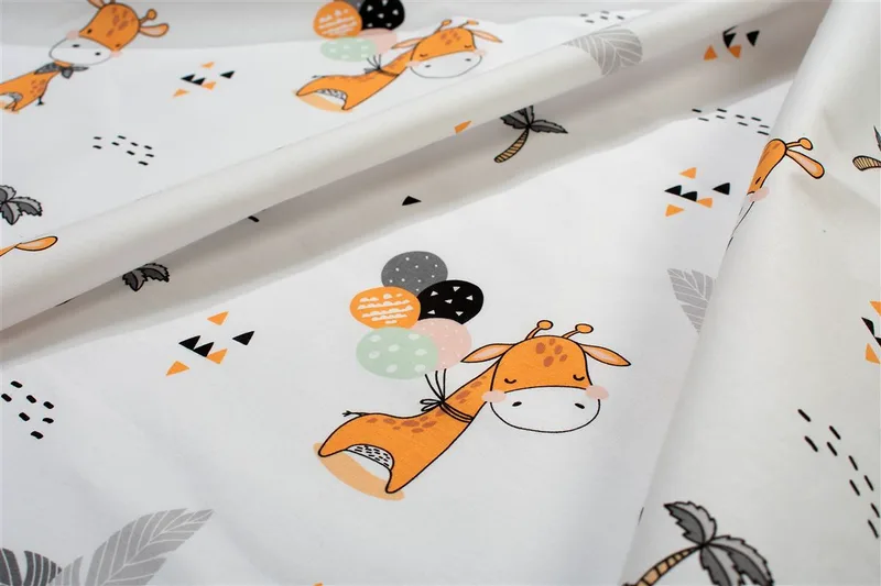 Πάνα Χασές Bebe Βαμβακερή 80x80εκ. Giraffe 599 White-Orange DimCol