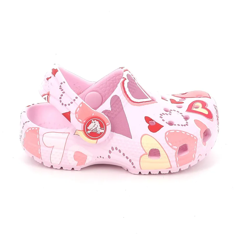 Παιδικό Σαμπό για Κορίτσι Crocs Classic Vday Clog T Ανατομικό Χρώματος Ροζ 209755-7CI