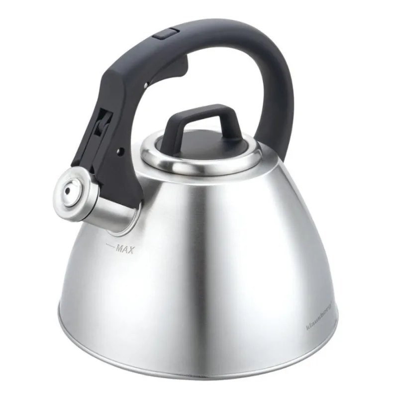 Σφυρίζοντας βραστήρας Klausberg KB 7951, 2.5 l, Ανοξείδωτο ατσάλι, Θερμομονωμένη λαβή, Επαγωγή, Ματ όνυχα