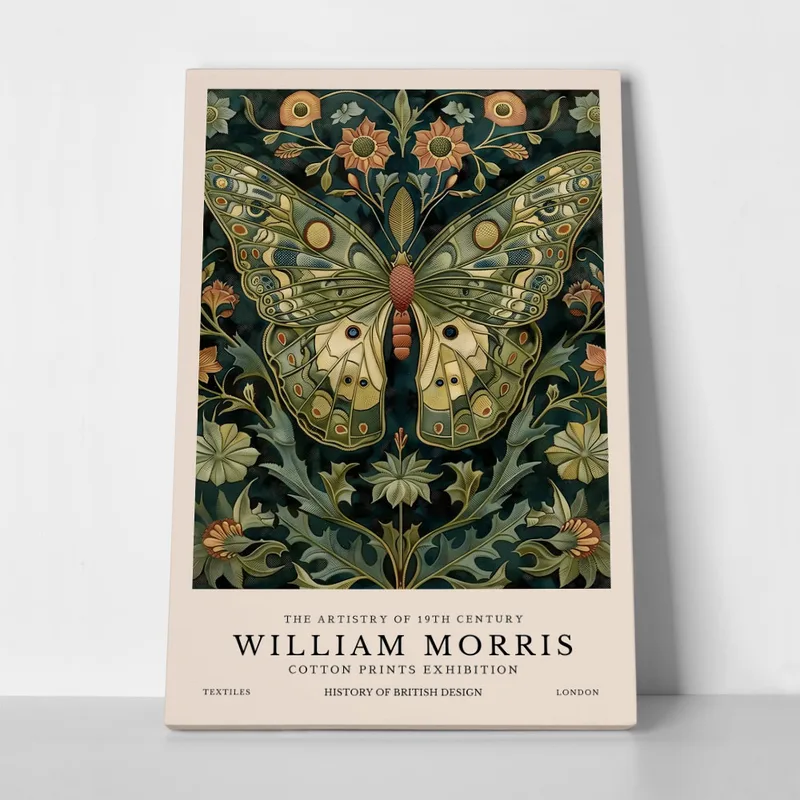 Πινακας σε καμβά WILLIAM MORRIS - BUTTERFLY 5