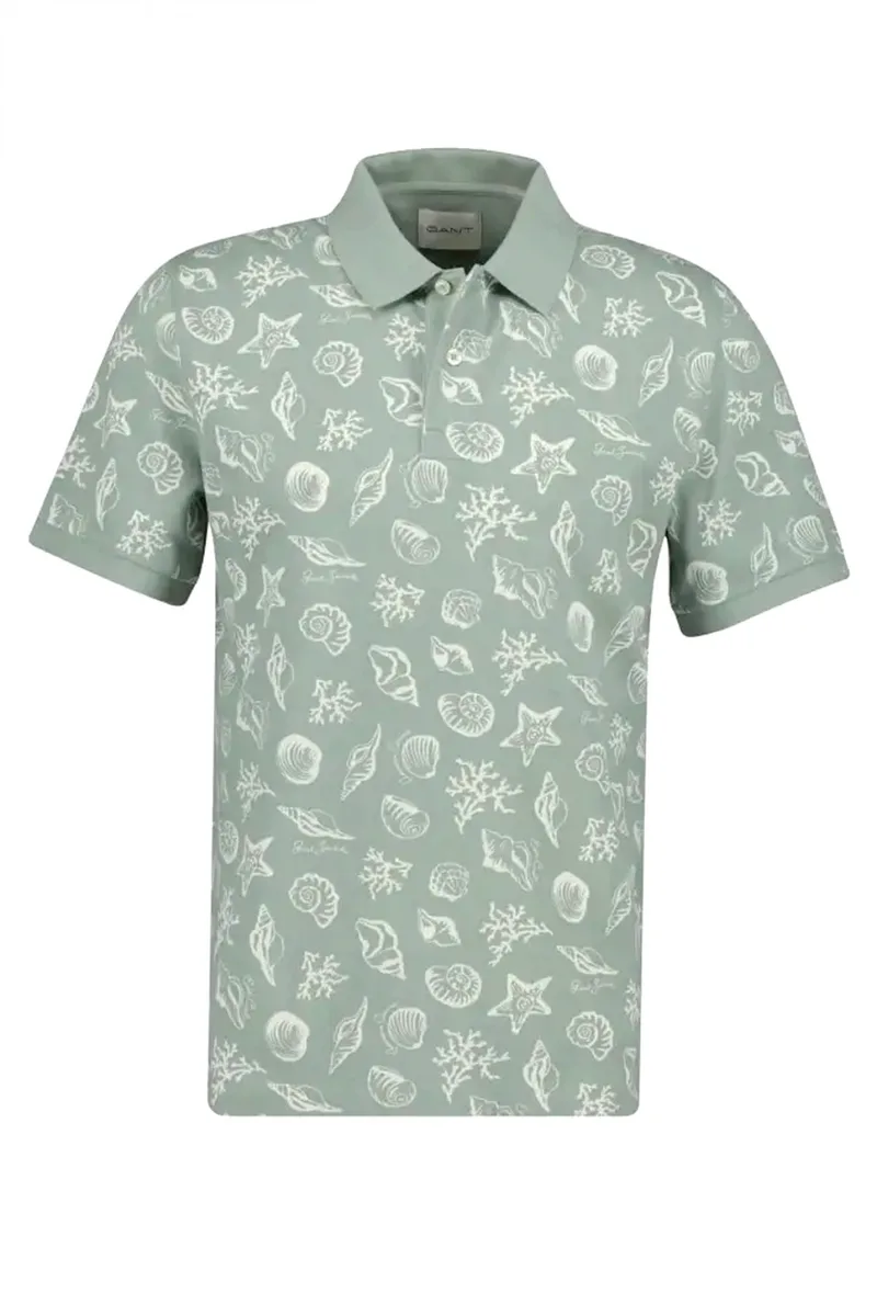 GANT ΜΠΛΟΥΖΑ ΚΜ 10 CHARCOAL POLO ΜΕ ΣΧΕΔΙΟ ΦΥΣΤΙΚΙ