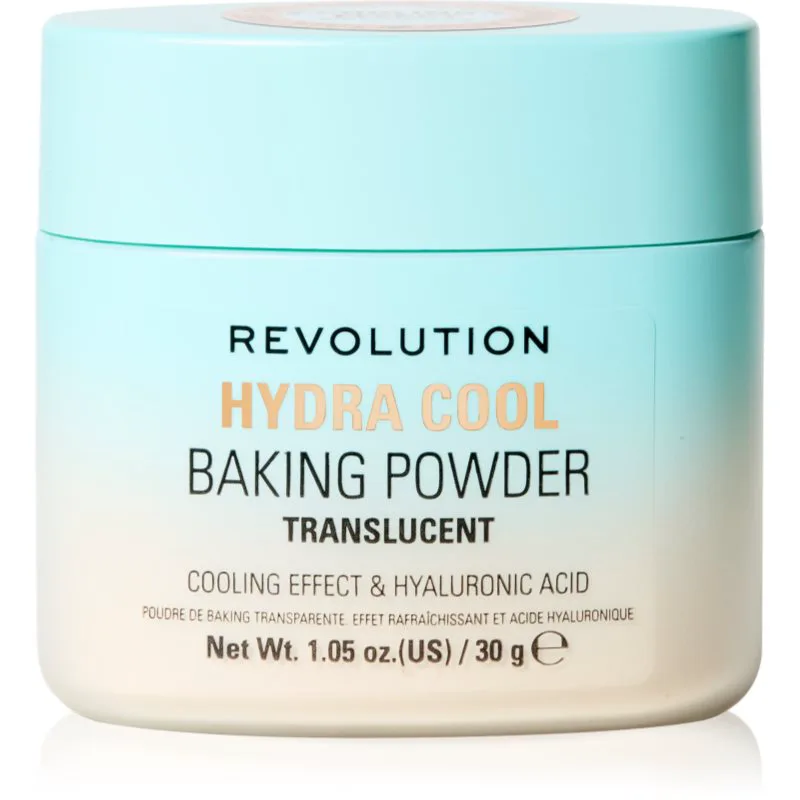 Revolution Hydra Cool Loose Baking Powder πούδρα σε σκόνη με λάμψη με δροσερό αποτέλεσμα 30 γρ