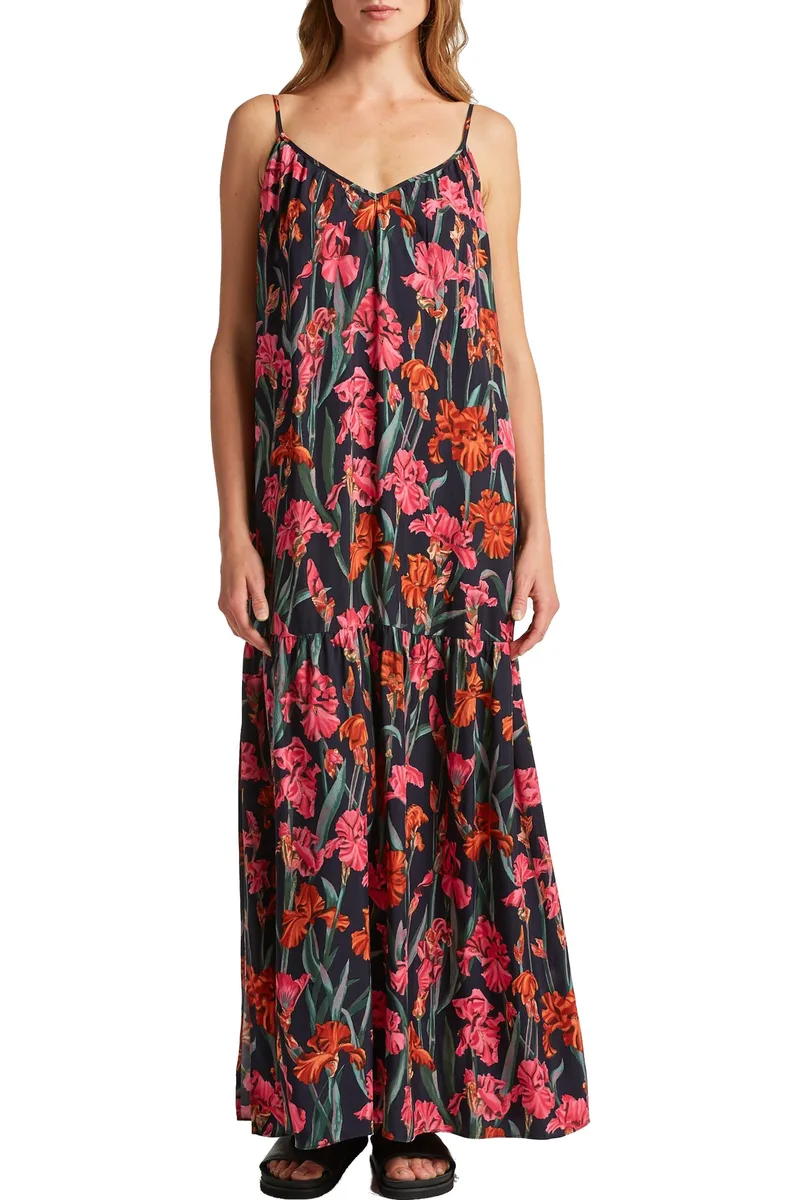 Φόρεμα Gant Maxi Strap Printed 4503261-EVENING BLUE Γυναικείο