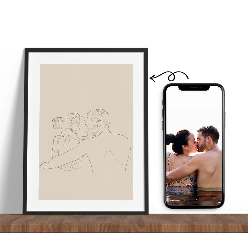 Προσωποποιημένο Line Art frame - 20*30 εκ.