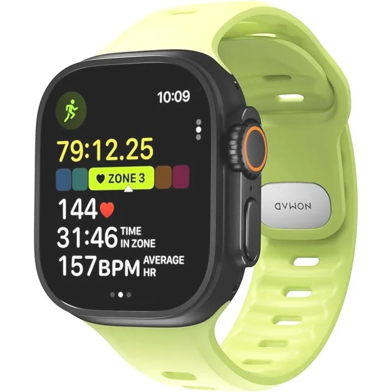Λουράκι Apple Watch Ultra/SE/11/10/9/8/7/6/5/4 (49/46/45/44mm) Nomad Tempo Band Αδιάβροχο FKM & Αλουμίνιο - Lumen (NM011468858)