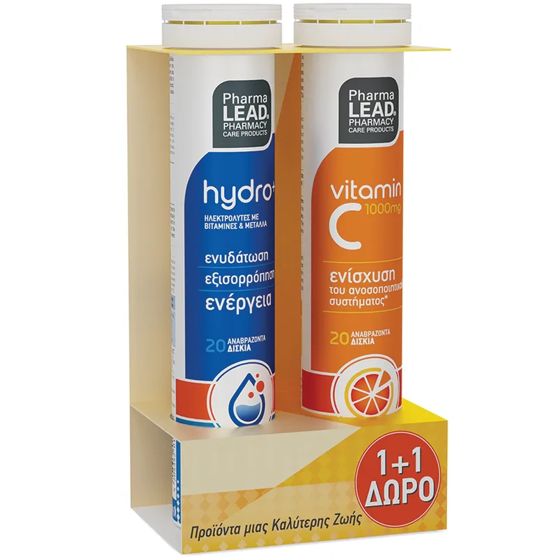 Pharmalead Promo Hydro+ 20 Effer.tabs & Δώρο Βιταμίνη C 1000mg 20 Effer.tabs