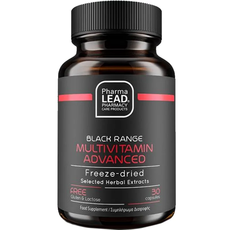 Pharmalead Black Range Multivitamin Advanced Συμπλήρωμα Διατροφής με Ισχυρή Σύνθεση Πολυβιταμινών για την Ενίσχυση του Οργανισμού Συμπλήρωμα Διατροφής Πολυβιταμινών με Μέταλλα & Φυτικά Εκχυλίσματα για Υποστήριξη Ανοσοποιητικού & Γενική Τόνωση