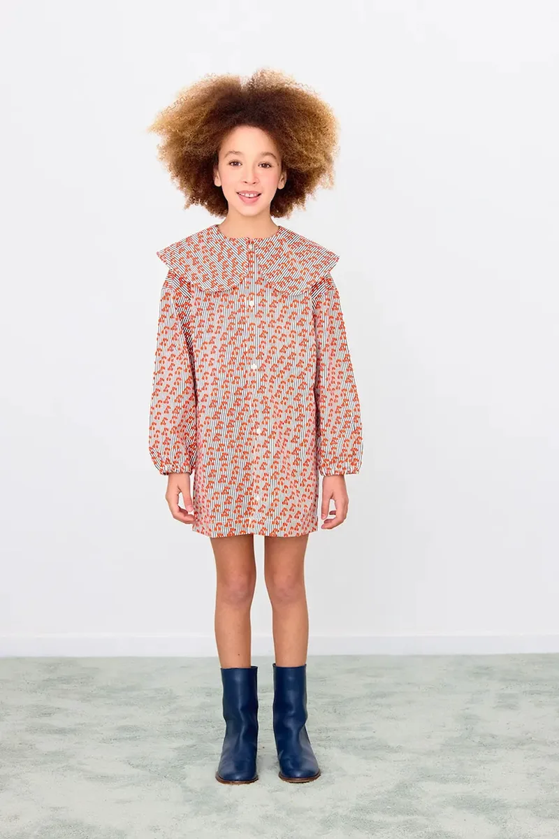Παιδικό βαμβακερό φόρεμα Tinycottons CHERRIES WOVEN DRESS