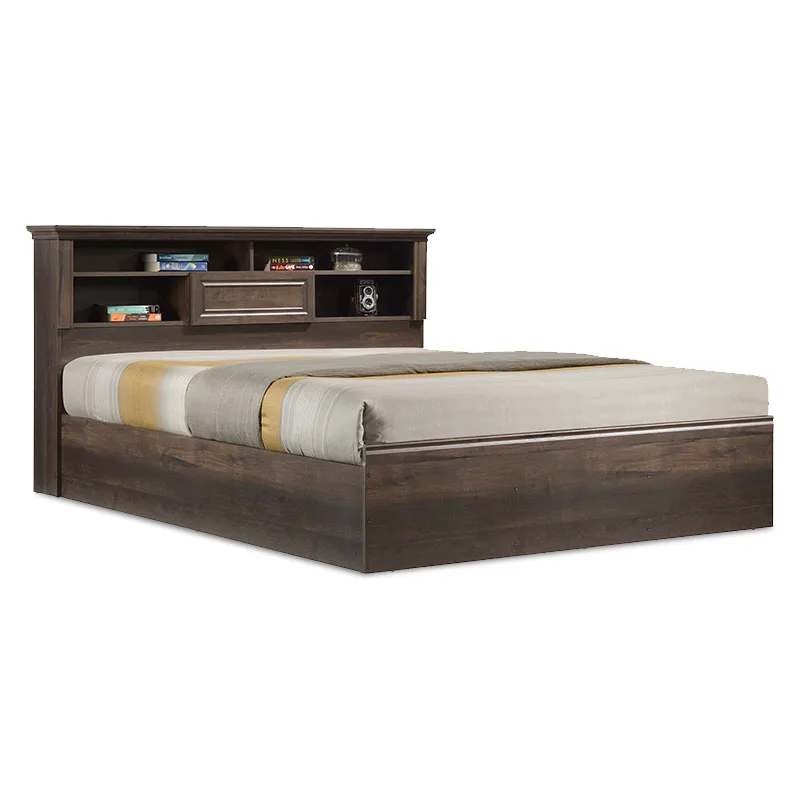 Κρεβάτι διπλό Mozart pakoworld σε χρώμα καρυδί 160x200εκ - PAKO WORLD - 123-000122