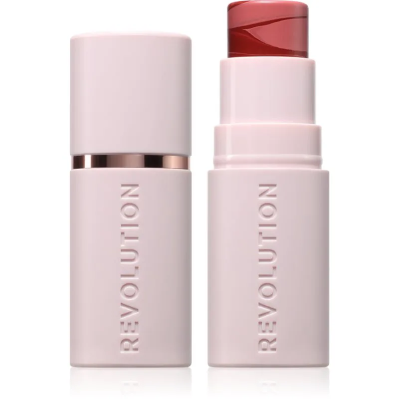 Revolution Skin Silk Blush Stick κρεμώδες ρουζ σε στικ απόχρωση Sundown Spice 4.5 γρ