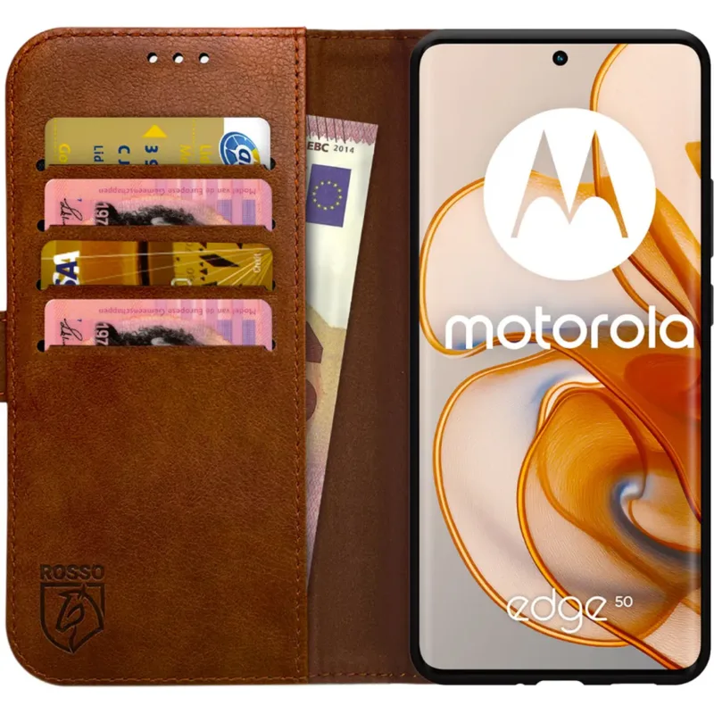 Θήκη Motorola Edge 50 Κόκκινο Element PU Πορτοφόλι - Brown (8719246472282)