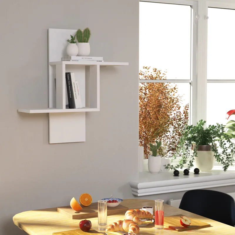 Ράφι Τοίχου Mill - White 776Hms1605 (64x70x20)