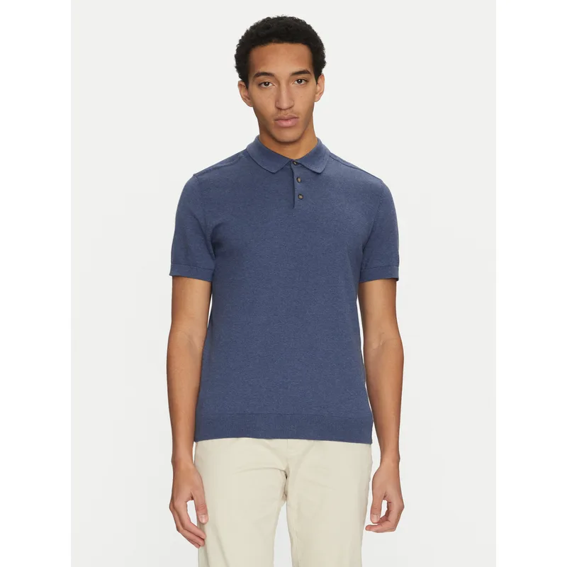 Selected Homme Polo 16092437 Σκούρο μπλε Regular Fit