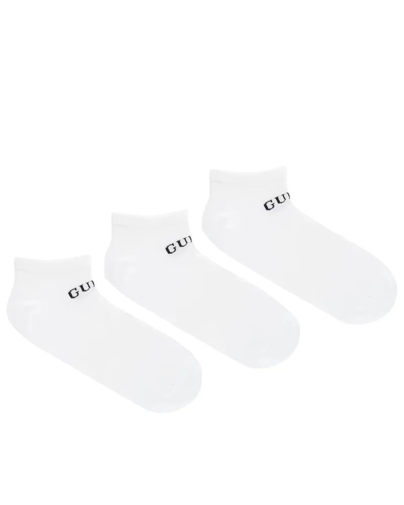 Guess Σετ 3 Ζευγάρια Κάλτσες Σοσόνια U4YG50Z3F60-G011 Λευκό