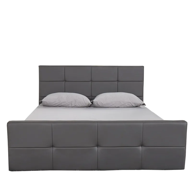 Κρεβάτι ArteLibre ANEMONE Γκρι PU 216x160.5x93cm (Στρώμα 150x200cm)