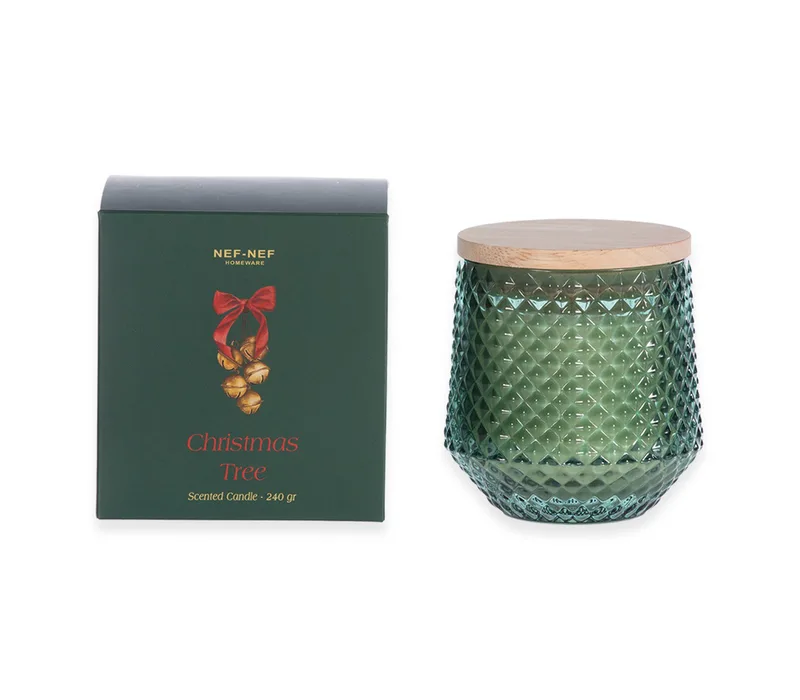 Χριστουγεννιάτικο Αρωματικό Κερί Nef-Nef Christmas Tree Green 240gr