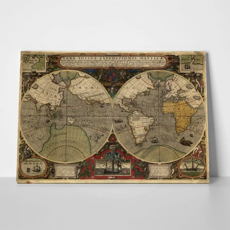Πινακας σε καμβά ANCIENT WORLD MAP