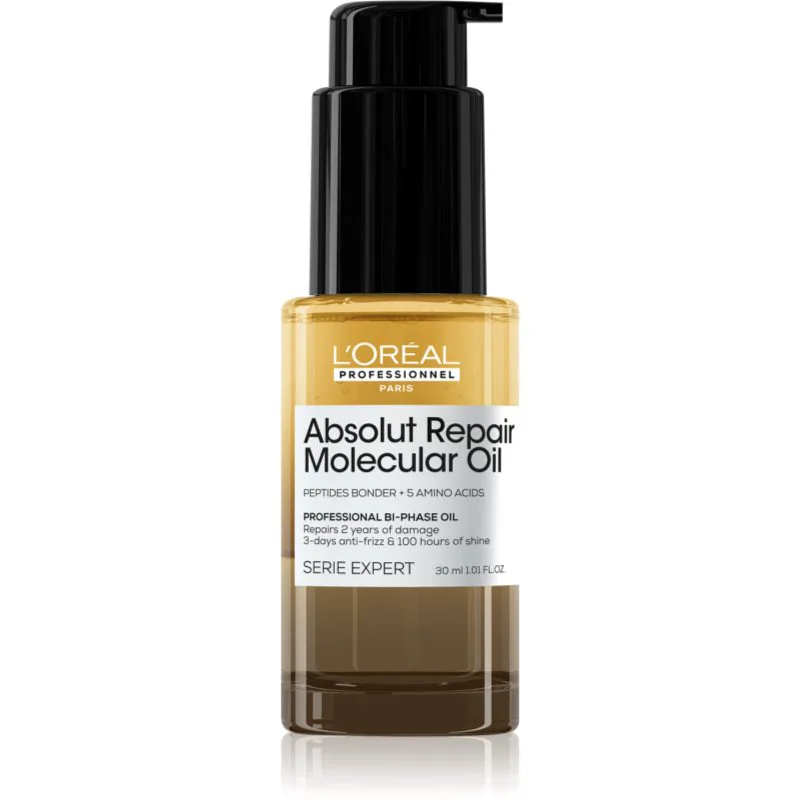 L’Oréal Professionnel Serie Expert Absolut Repair Molecular θρεπτικό λάδι για τα μαλλιά για κατεστραμμένα μαλλιά 30 ml