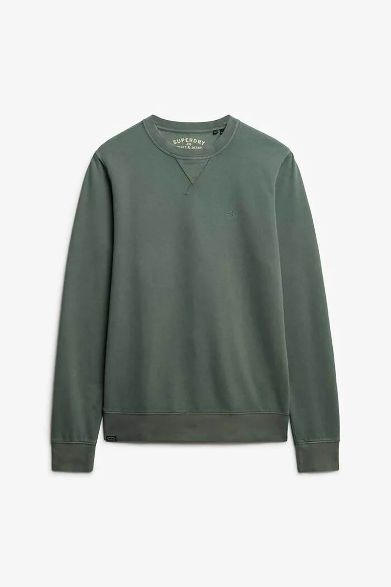 Superdry ανδρική μπλούζα φούτερ με κεντημένο λογότυπο Relaxed Fit "Classic Essential" - M2014044A Πράσινο