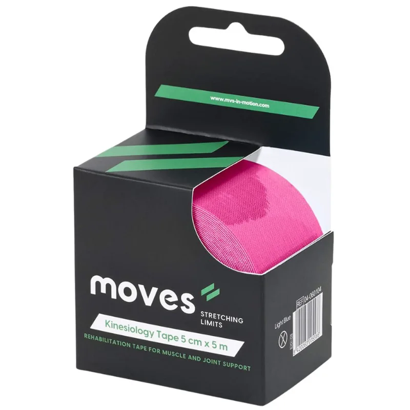 Alfacare Moves Kinesiology Tape Αδιάβροχη & Ελαστική Βαμβακερή Ταινία Κινησιολογίας 5cm x 5m - Ροζ