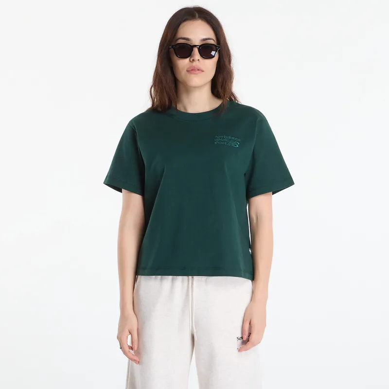 T-shirt New Balance Athletics Premium Logo Hip Length Relaxed T-Shirt Nordic Green M