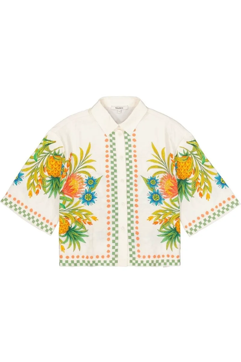 Garcia Γυναικείο Tropical Print Πουκάμισο-Q260029