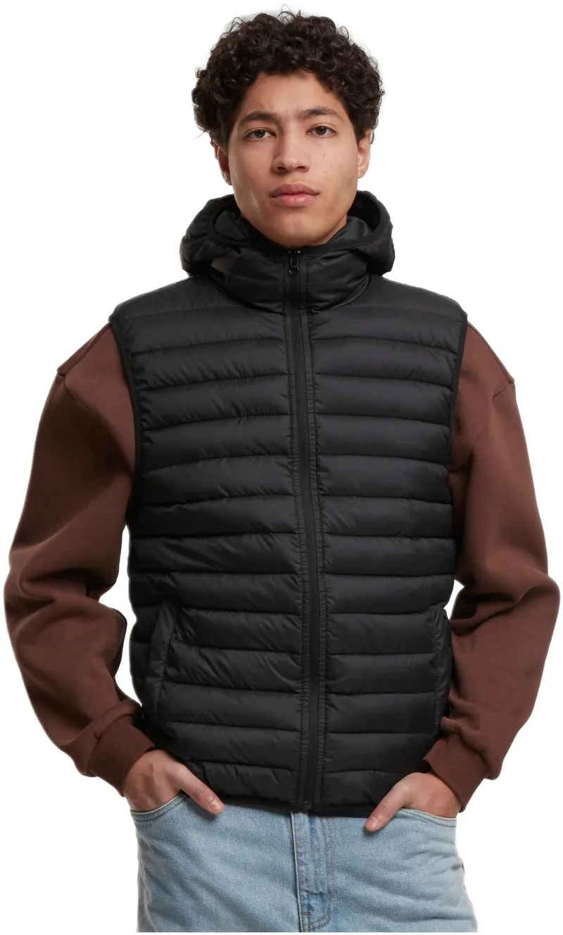 Basic Light Weigh Vest With Hood Urban Classics TB8020-00007 black
