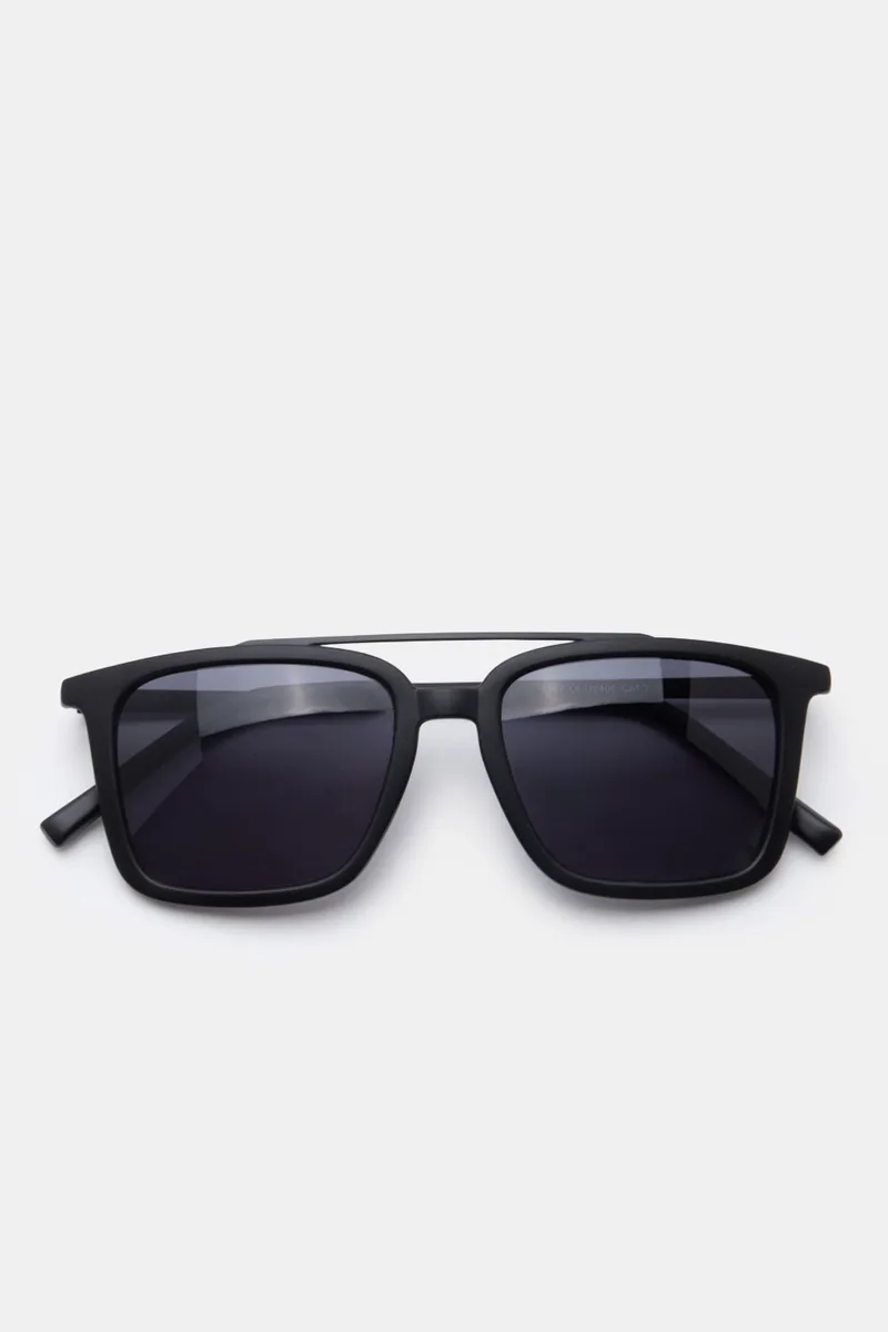 Γυαλιά Ηλιού Modern Double Bridge Aviator - Μαύρο