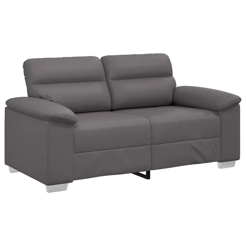 vidaXL Διθέσιος Καναπές Γκρι 160x81x84 εκ. από Συνθετικό Δέρμα