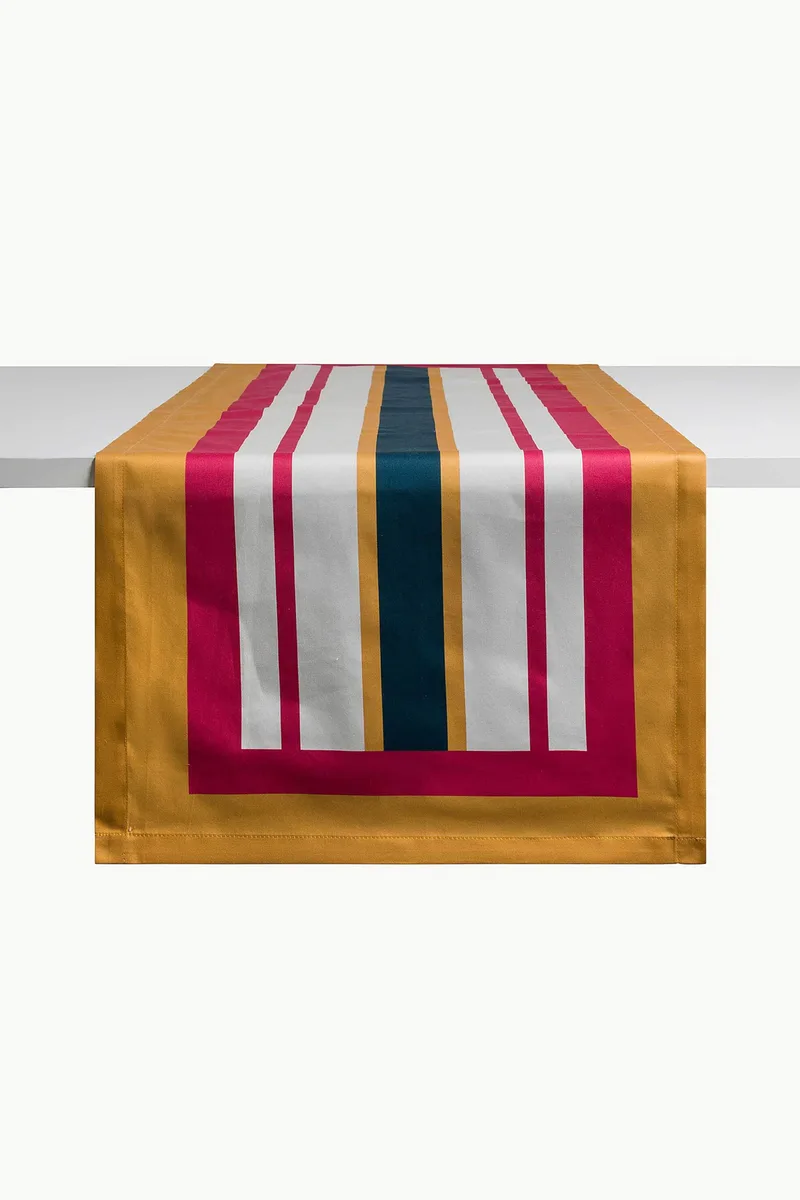 Coincasa ράνερ βαμβακερό twill με ριγέ σχέδιο 45 x 140 cm - 007479048 Πολύχρωμο