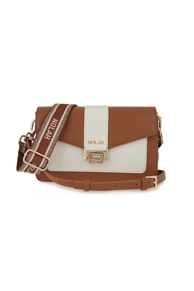Nolah γυναικεία τσάντα ώμου/crossbody με μεταλλικό λογότυπο - W606A270944B Ταμπά