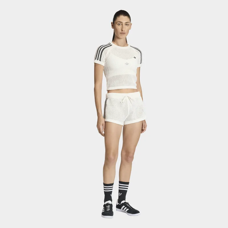 adidas Originals W Knitted Crochet Cali Tee (9000264358_11977)