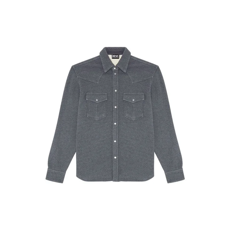 Πουκάμισο με μακριά μανίκια Diesel S-OCEAN-E1 SACKET MEN