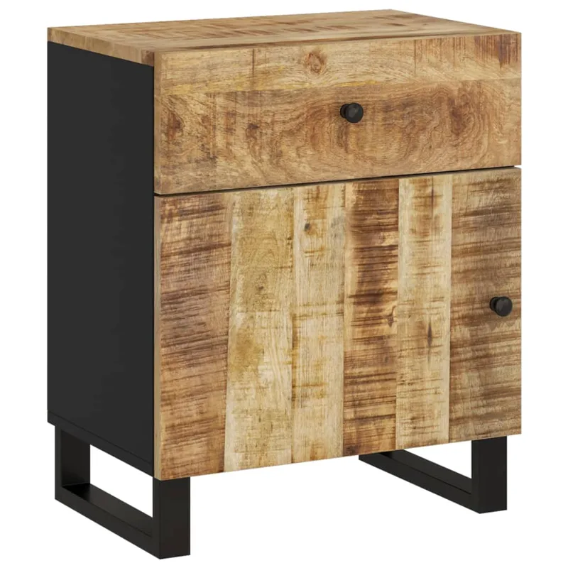 vidaXL Κομοδίνο 50x33x60 εκ. Μασίφ Ξύλο Μάνγκο & Επεξεργασμένο Ξύλο