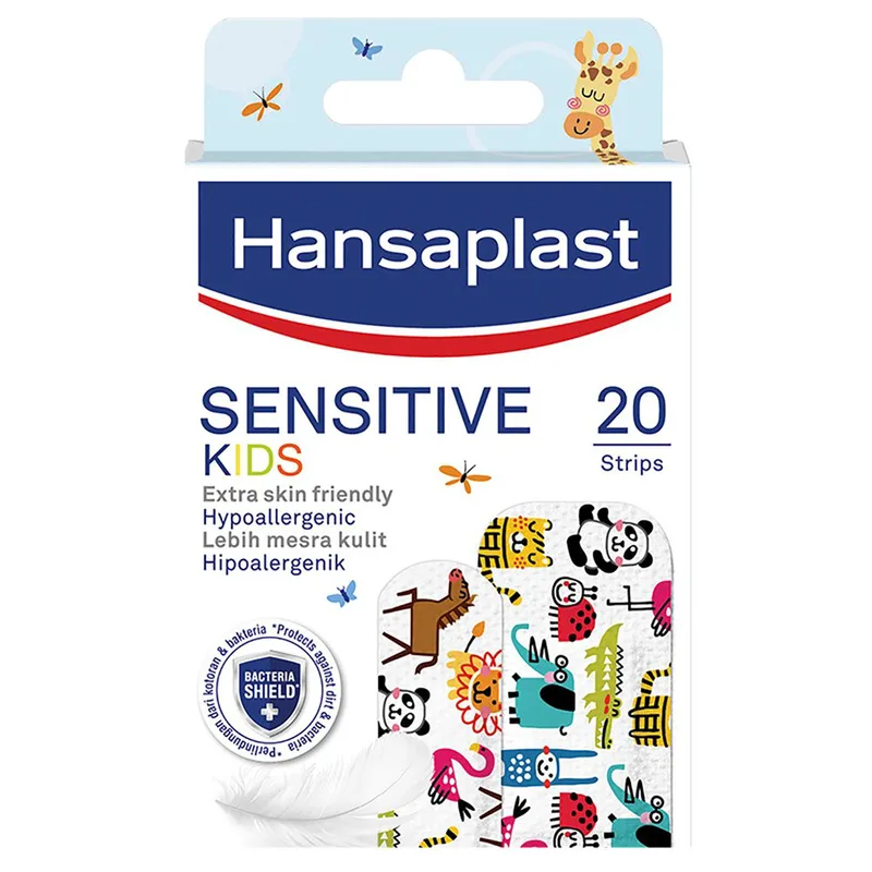 Hansaplast Sensitive Kids Strips Αυτοκόλλητα Επιθέματα για Παιδιά, για την Κάλυψη & Προστασία Μικρών Πληγών, σε 2 Διαφορετικά Μεγέθη 20 Τεμάχια