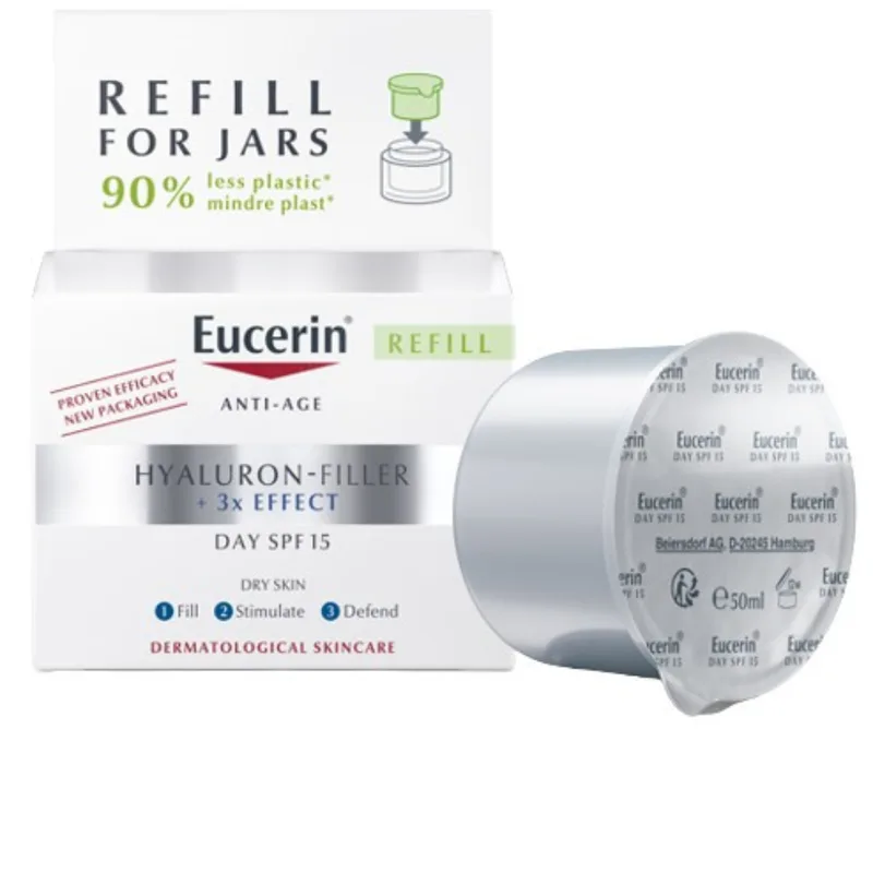 Eucerin Hyaluron-Filler + 3x Effect Recharge Day Care Spf15 Anti-Age Dry Skin 50ml