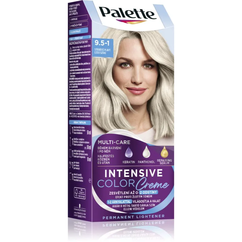 Schwarzkopf Palette Intensive Color Creme μόνιμη βαφή μαλλιών απόχρωση (C9) 9.5-1 Silver Blond 1 τμχ