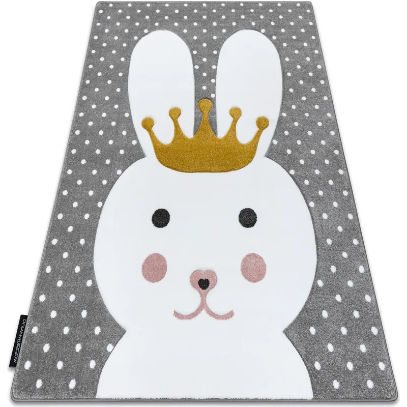 Χαλιά Rugsx Χαλί PETIT BUNNY κουνέλι γκρι 120x170 cm