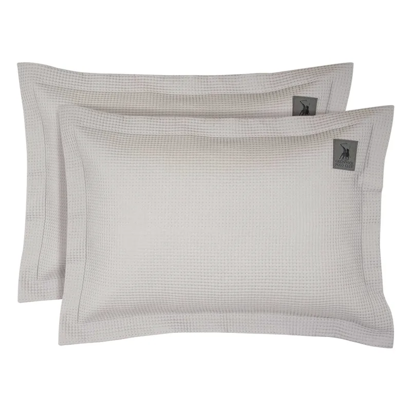 Ζεύγος Μαξιλαροθήκες Καπιτονέ (50x70) Greenwich Polo Club Essential Dots 3977 L.Grey